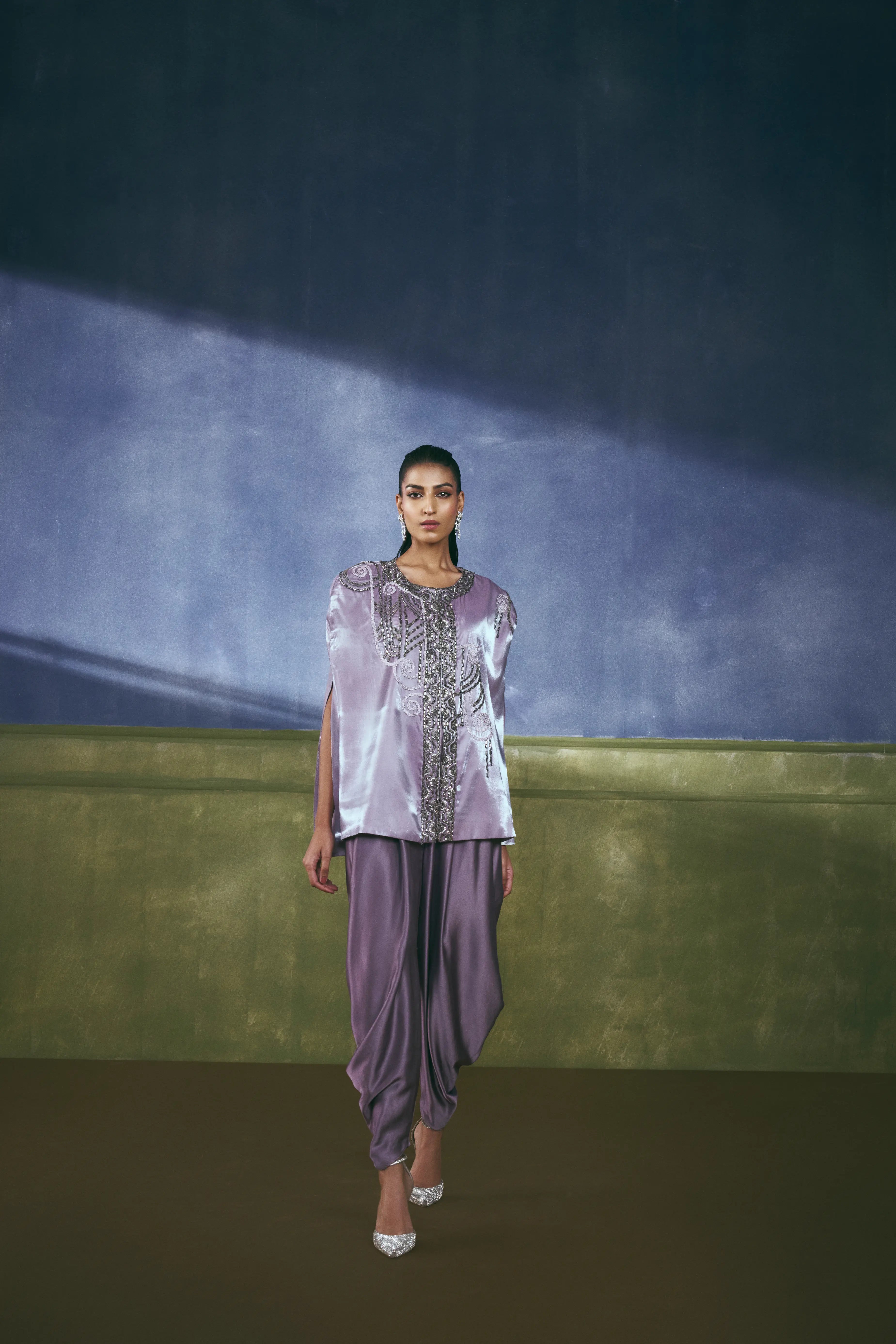 Amethyst Plastron Cape Set – Achin Bindlish
