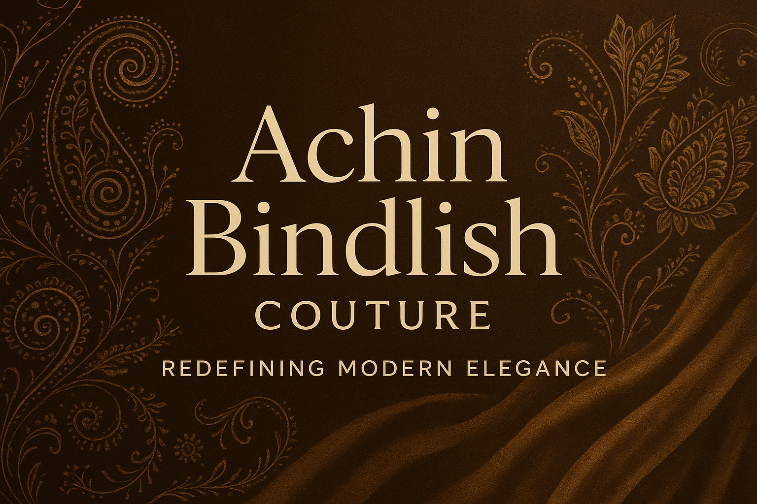 Achin Bindlish: Redefining Modern Couture with Timeless Detailing - Achin Bindlish