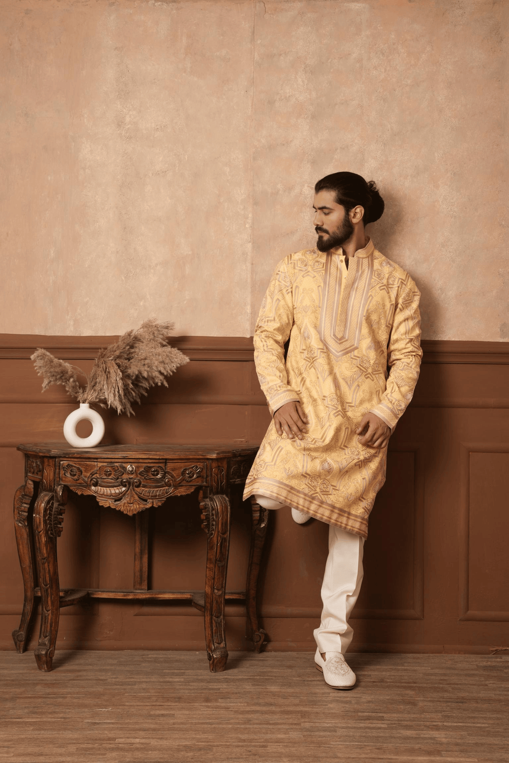 Marigold Harvest Fully Embroidered Kurta