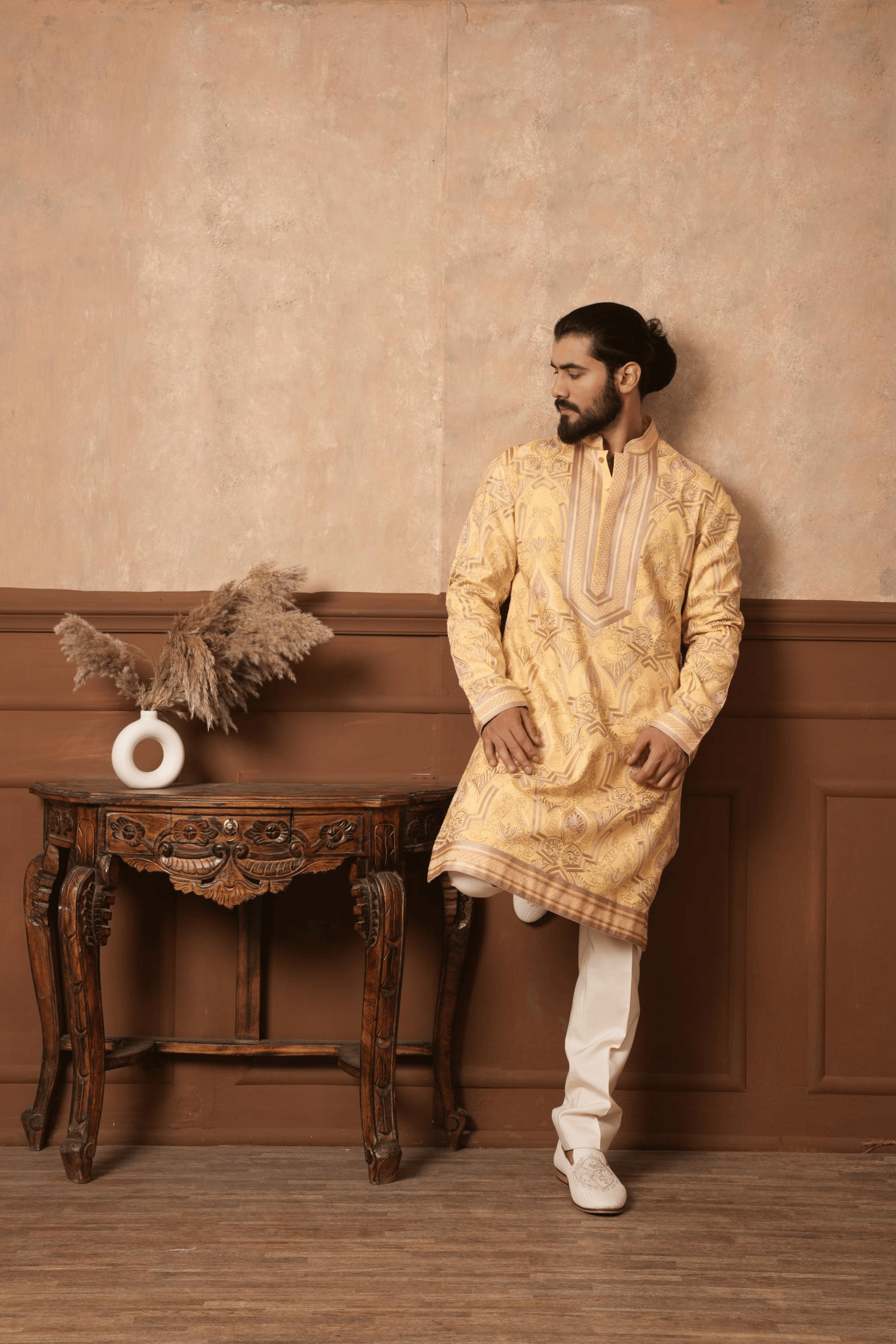 Marigold Harvest Fully Embroidered Kurta
