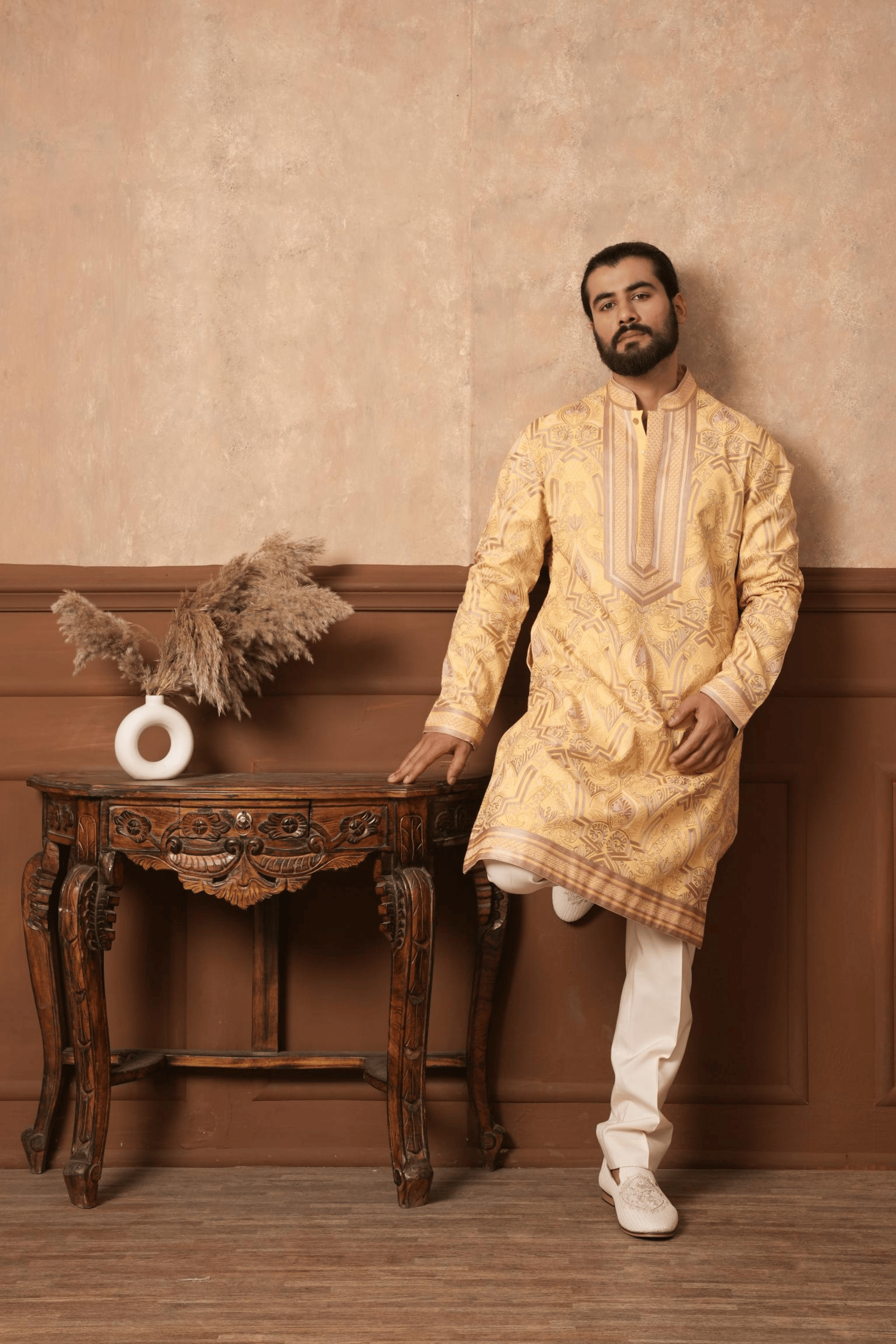Marigold Harvest Fully Embroidered Kurta