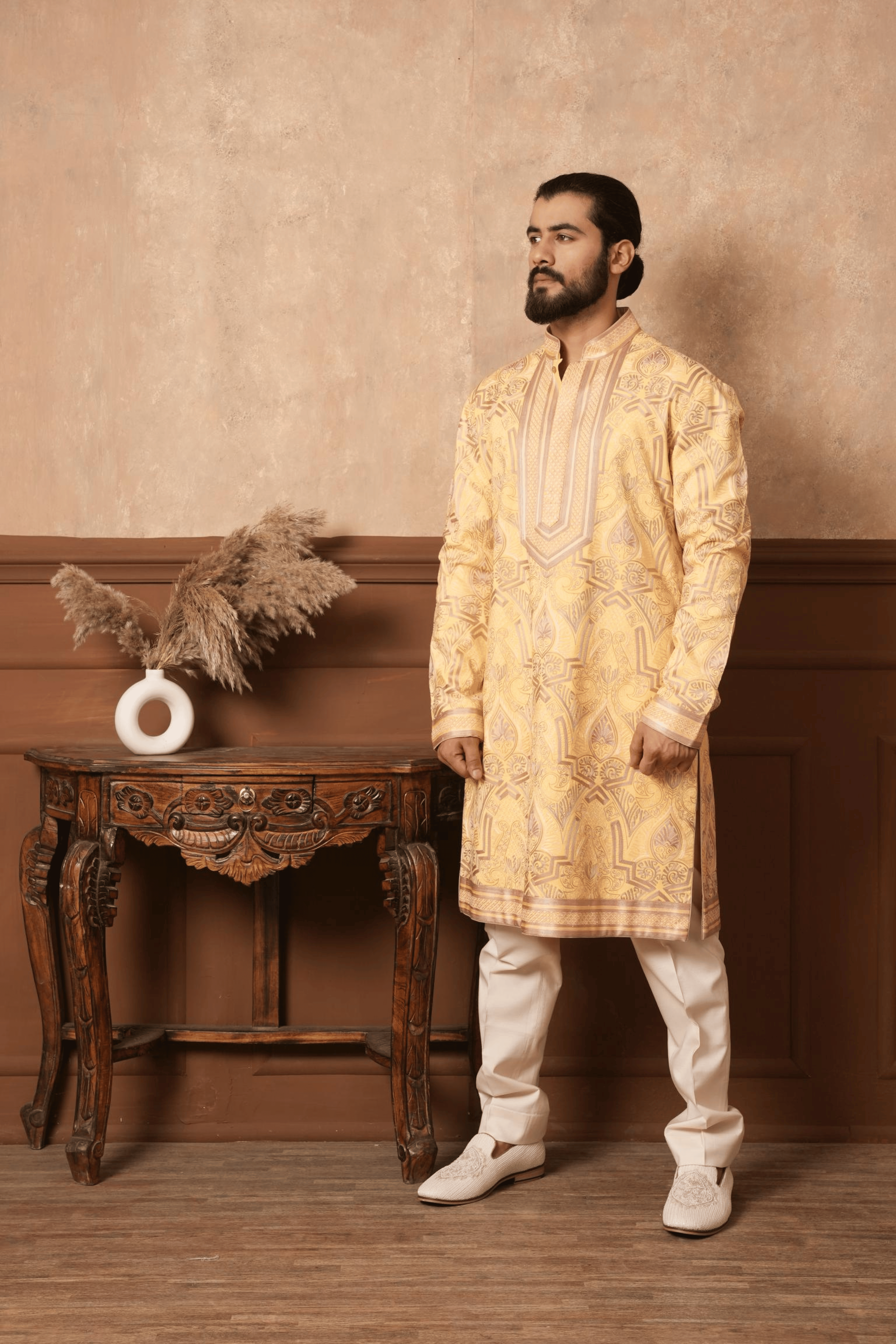 Marigold Harvest Fully Embroidered Kurta