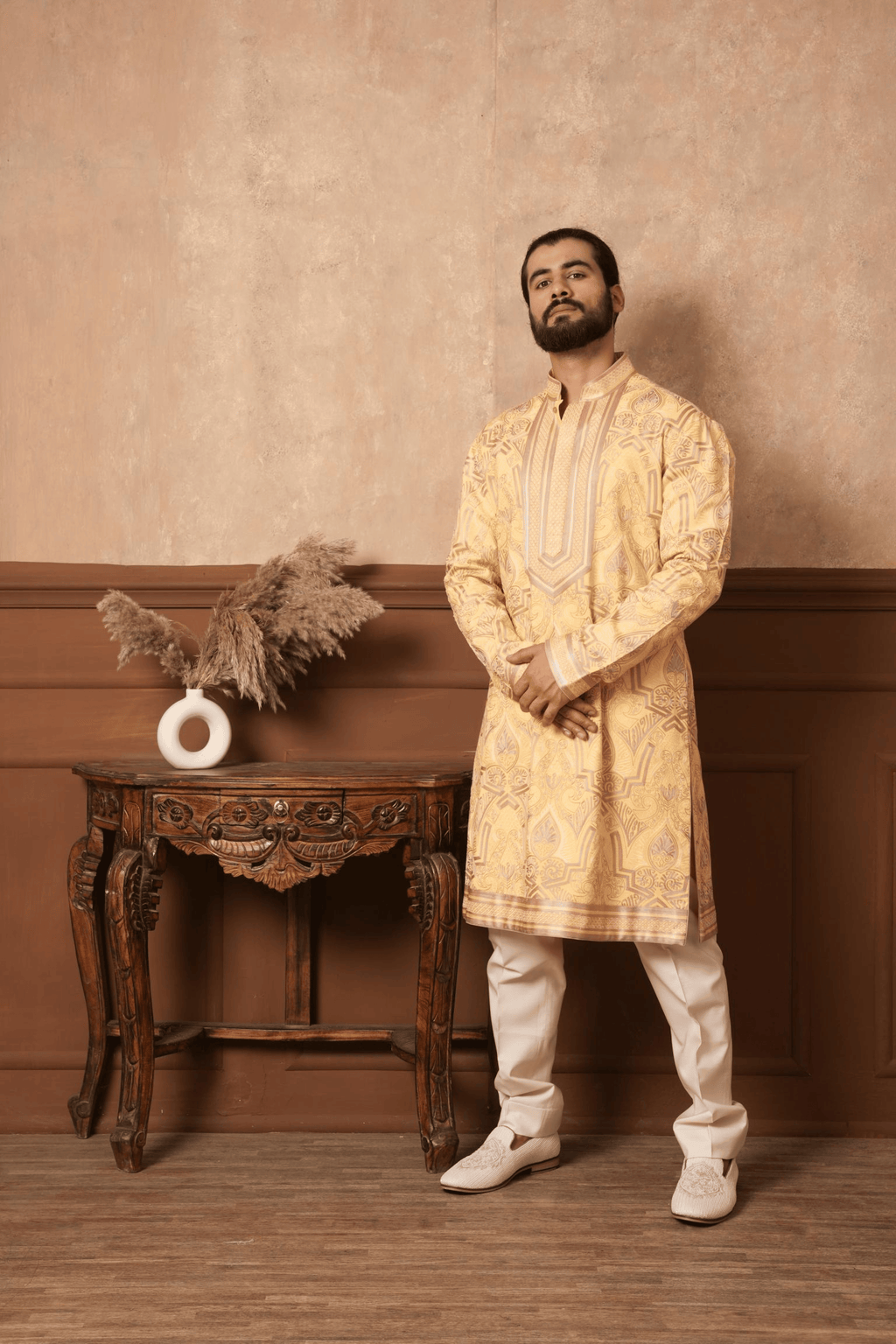 Marigold Harvest Fully Embroidered Kurta