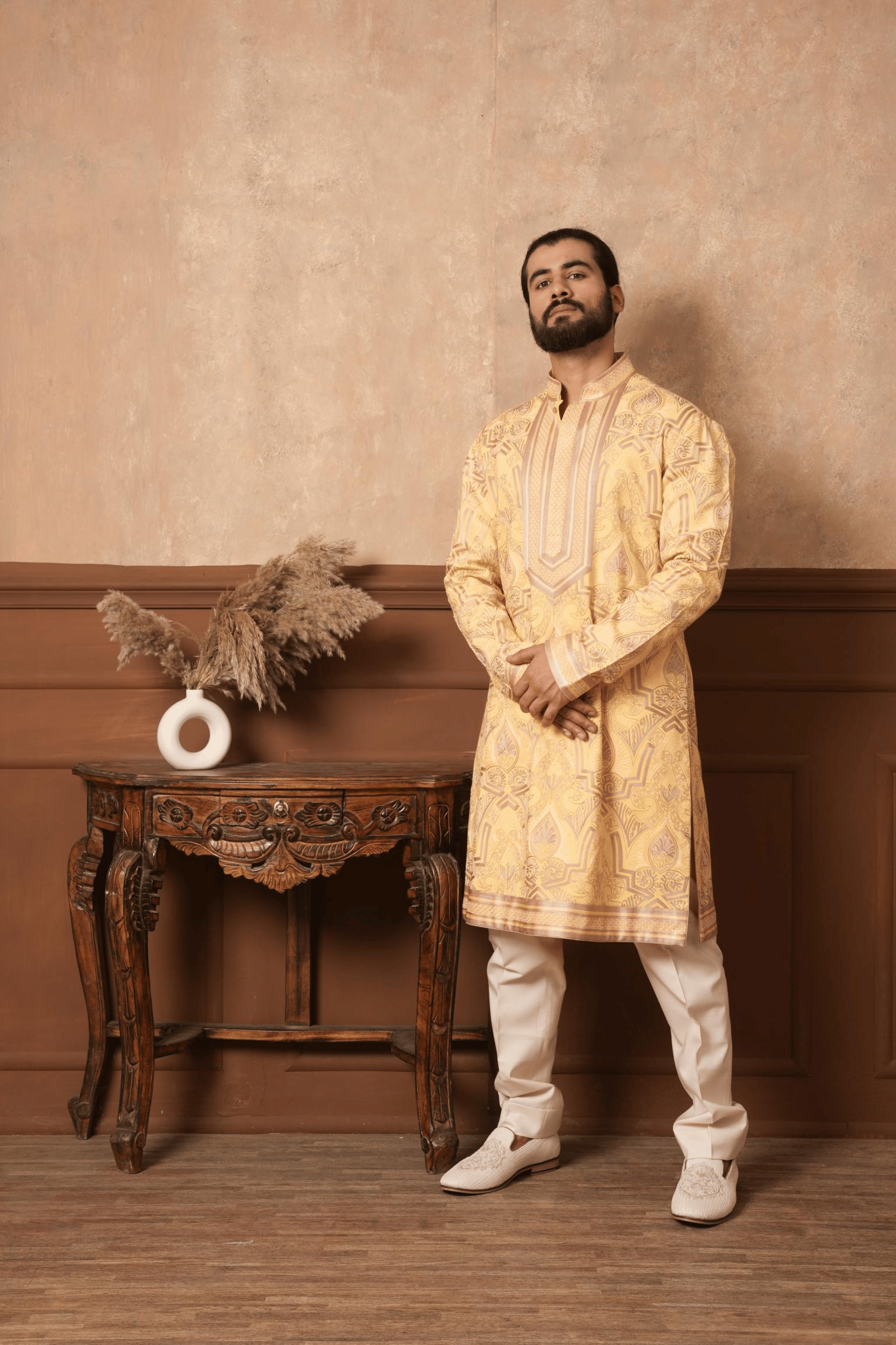 Marigold Harvest Fully Embroidered Kurta