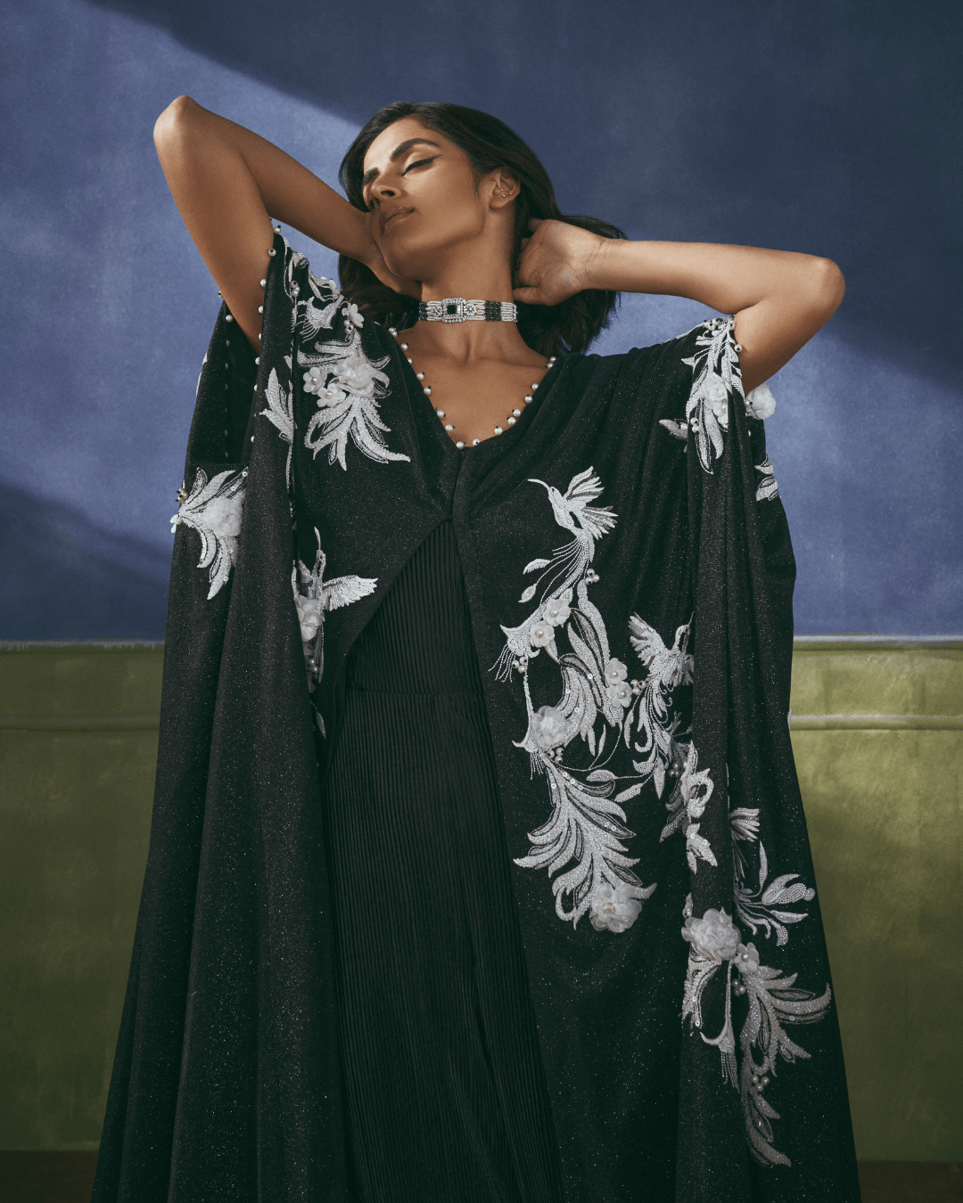 Noir Aves Kaftan - Achin Bindlish