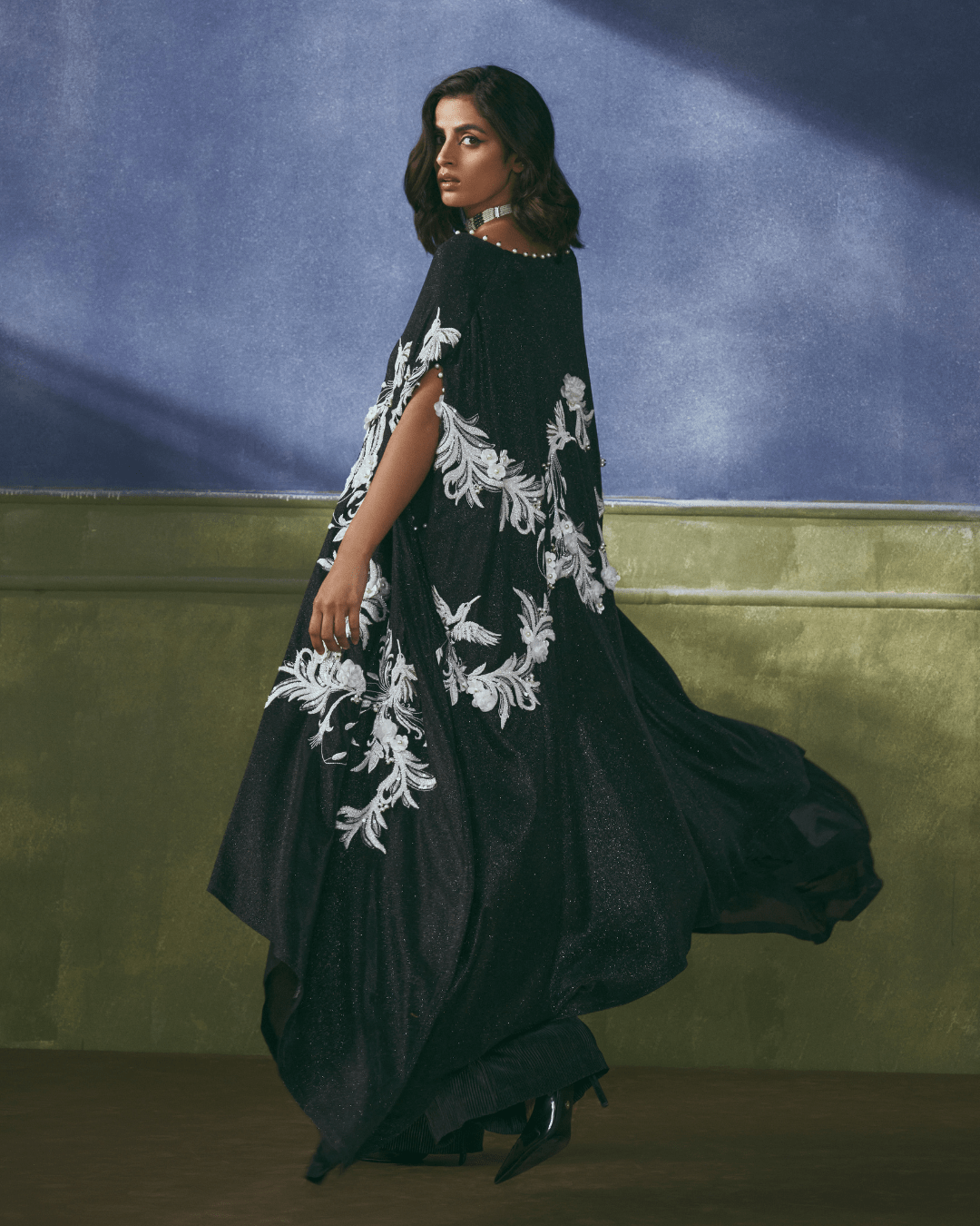 Noir Aves Kaftan - Achin Bindlish