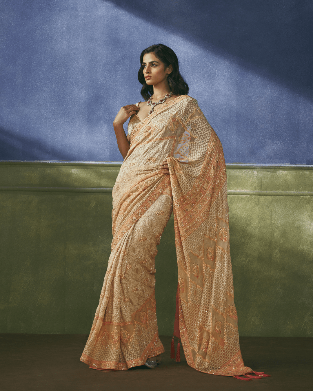 Champagne Zari Tapestry - Achin Bindlish