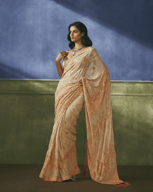 Champagne Zari Tapestry - Achin Bindlish