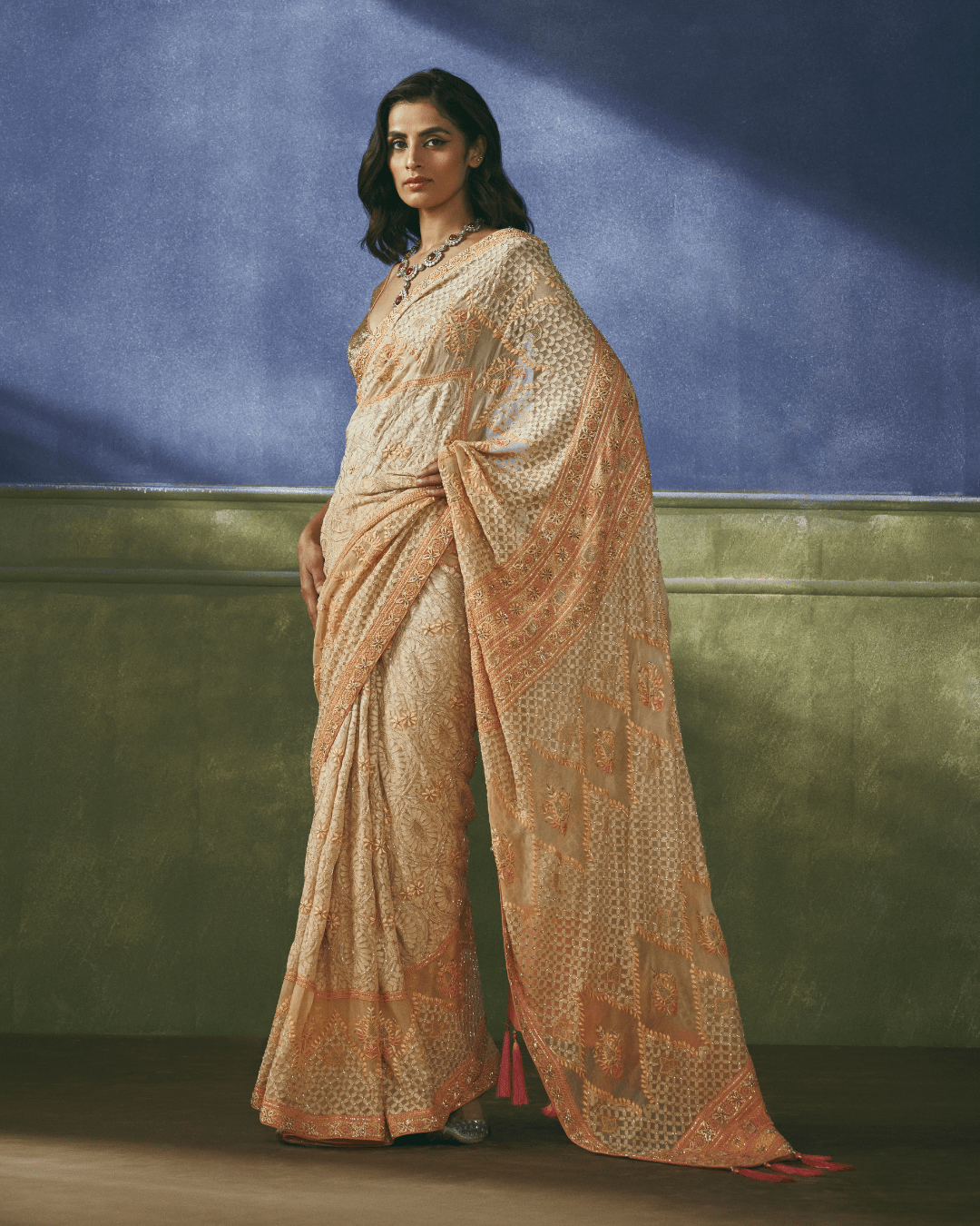 Champagne Zari Tapestry - Achin Bindlish