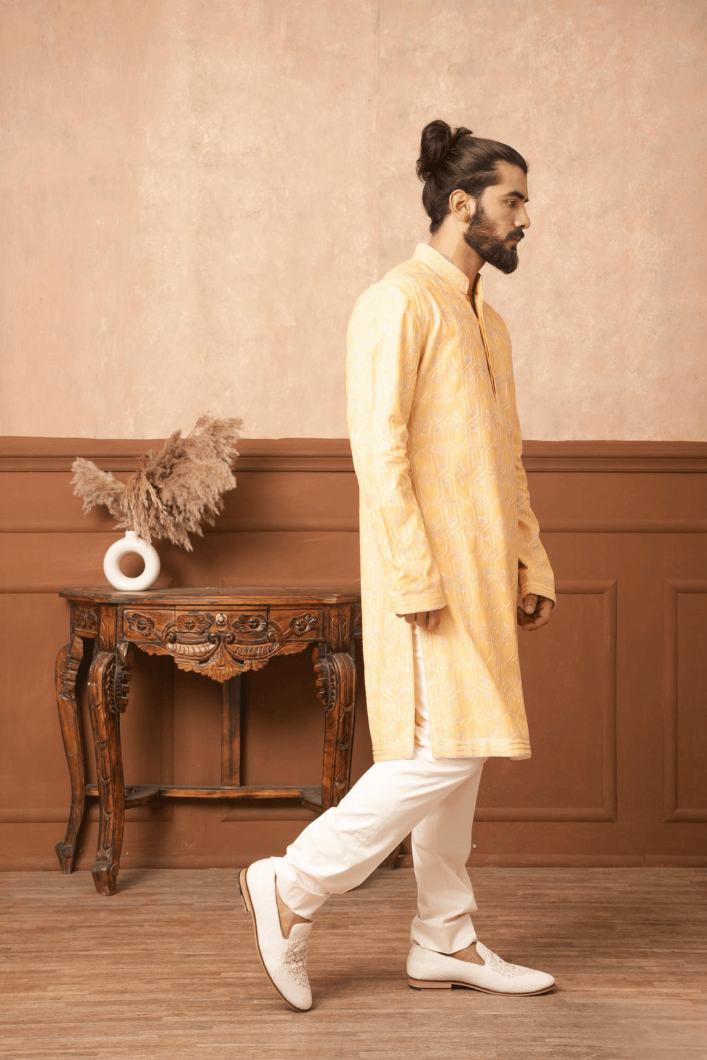 Lemon Zest Embroidered Kurta