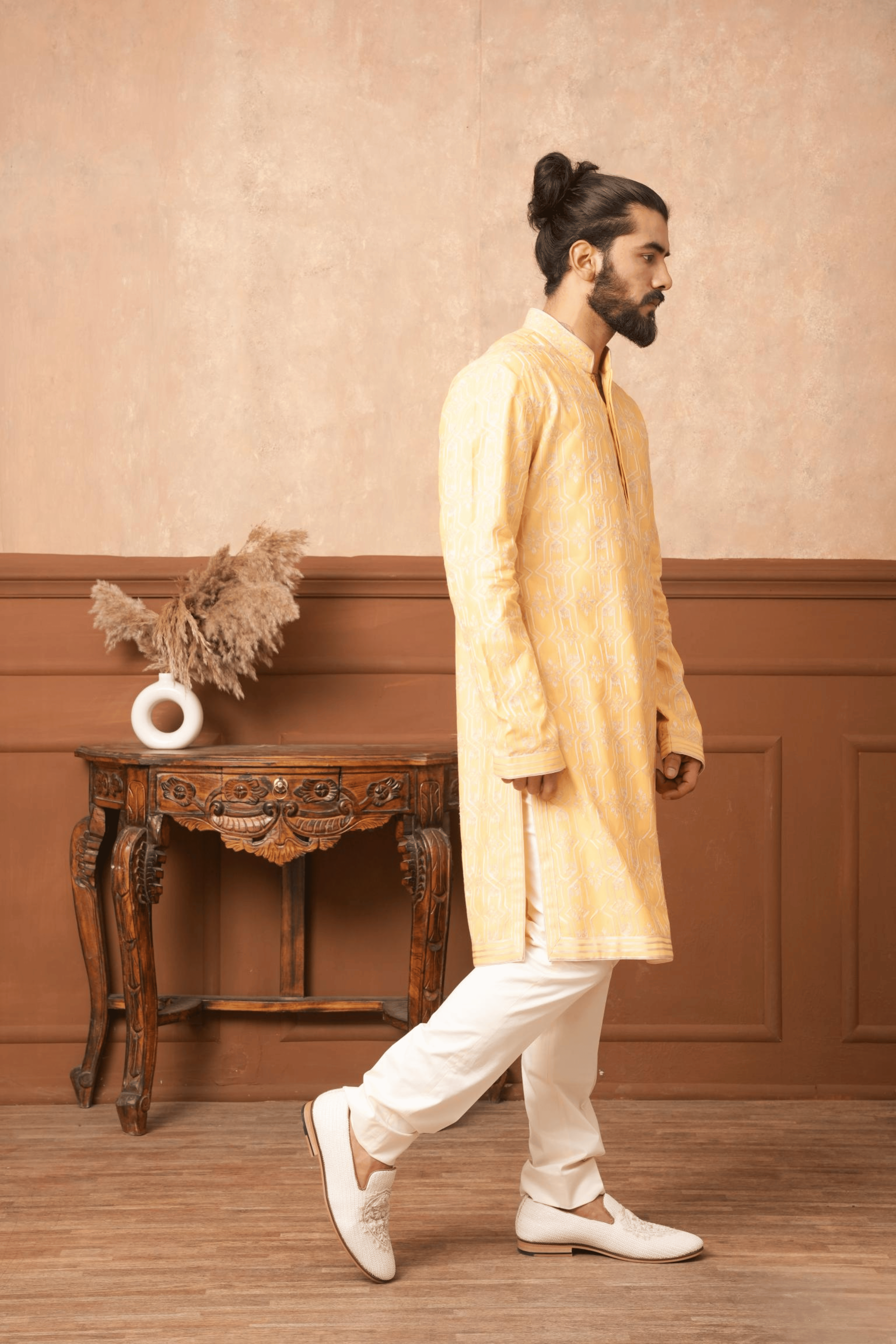 Lemon Zest Embroidered Kurta