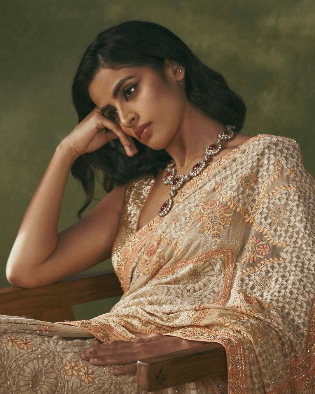 Champagne Zari Tapestry - Achin Bindlish