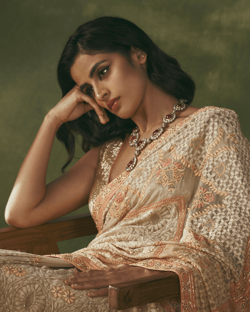 Champagne Zari Tapestry - Achin Bindlish