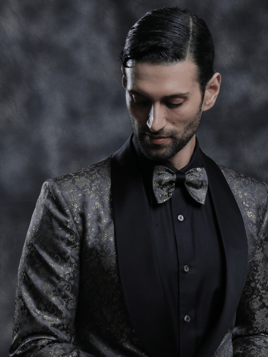 Black & Gold Tuxedo - Achin Bindlish