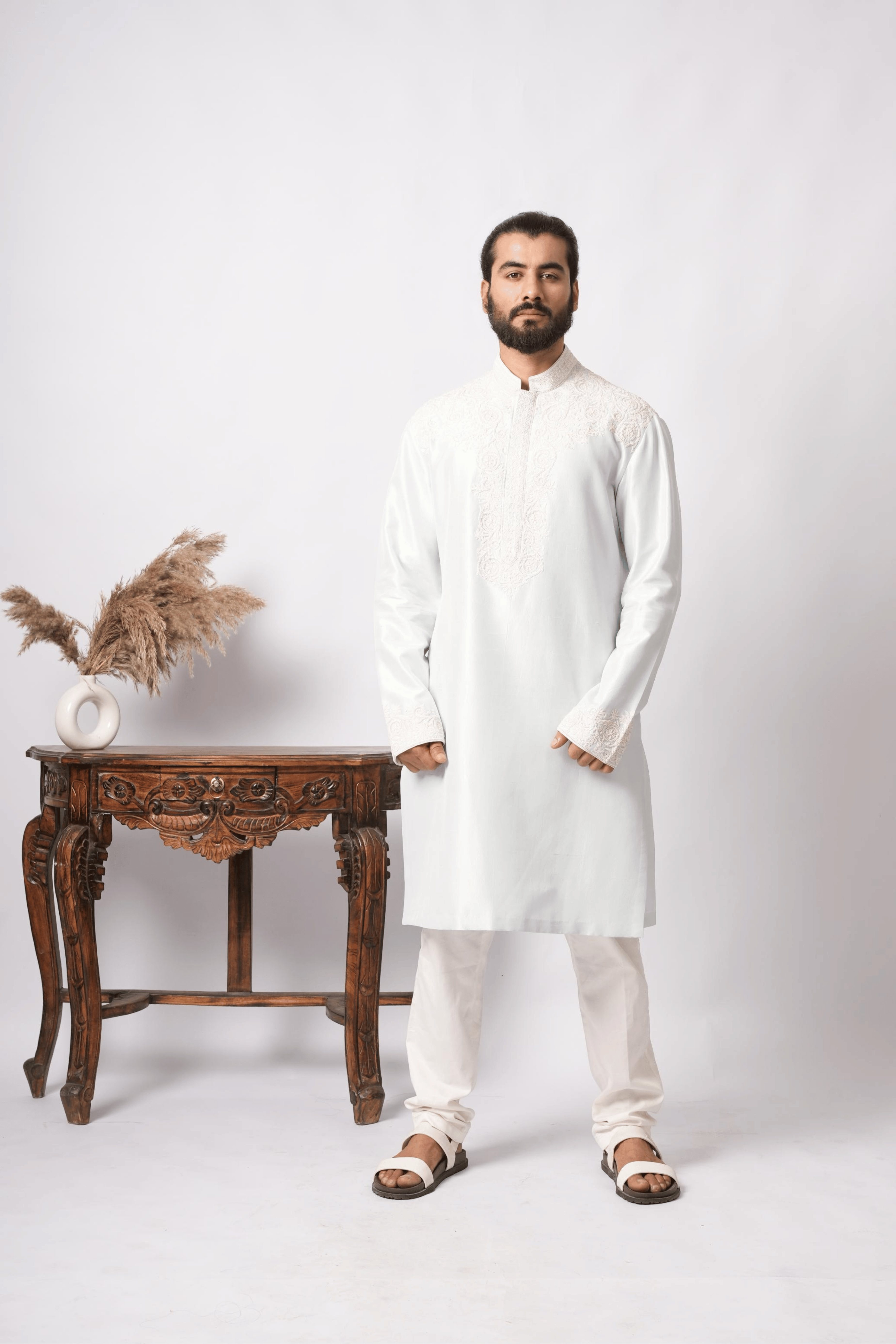 Snowfall Vines Kurta