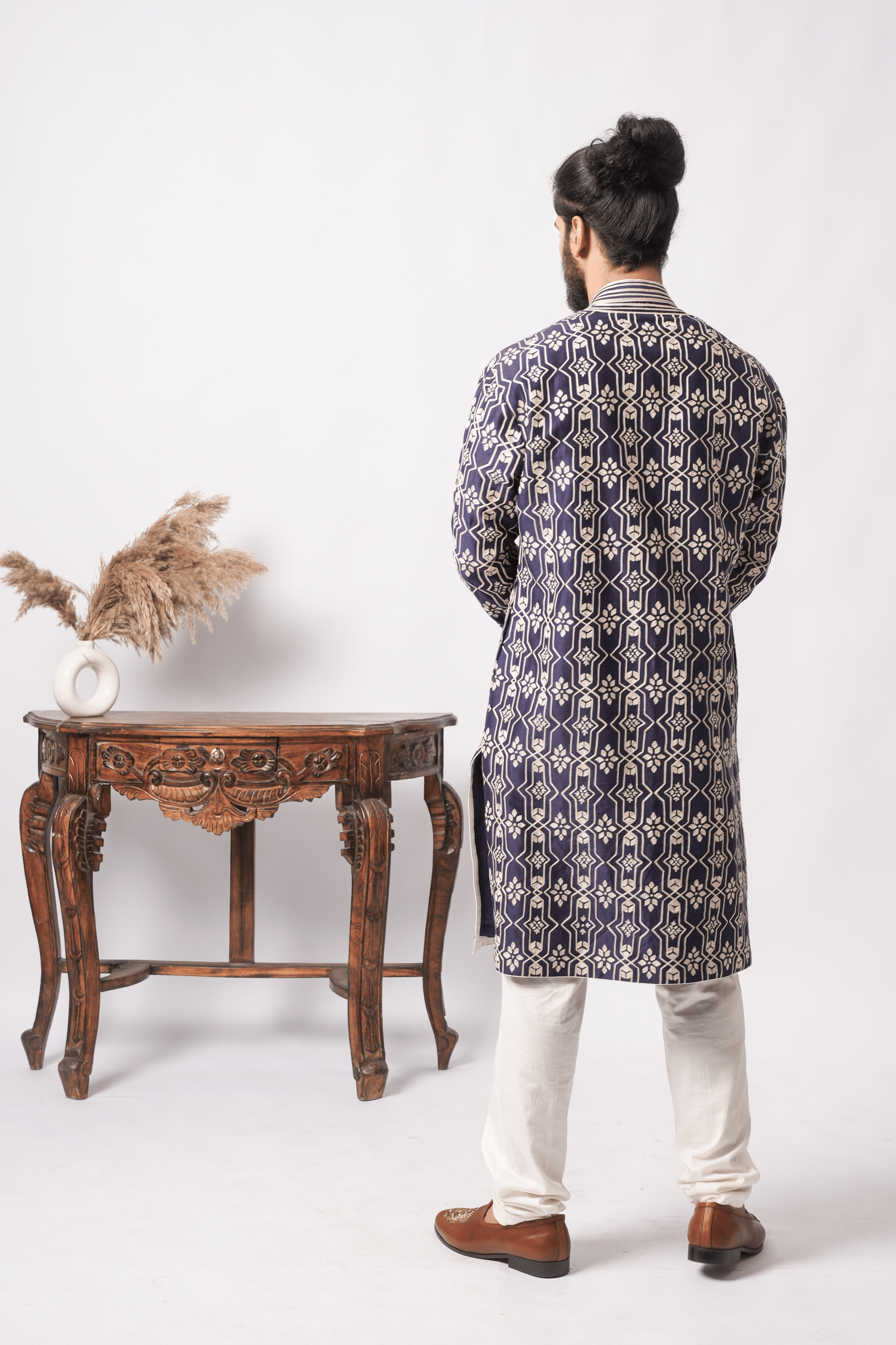 Full Embroidered Midnight Trellis Kurta