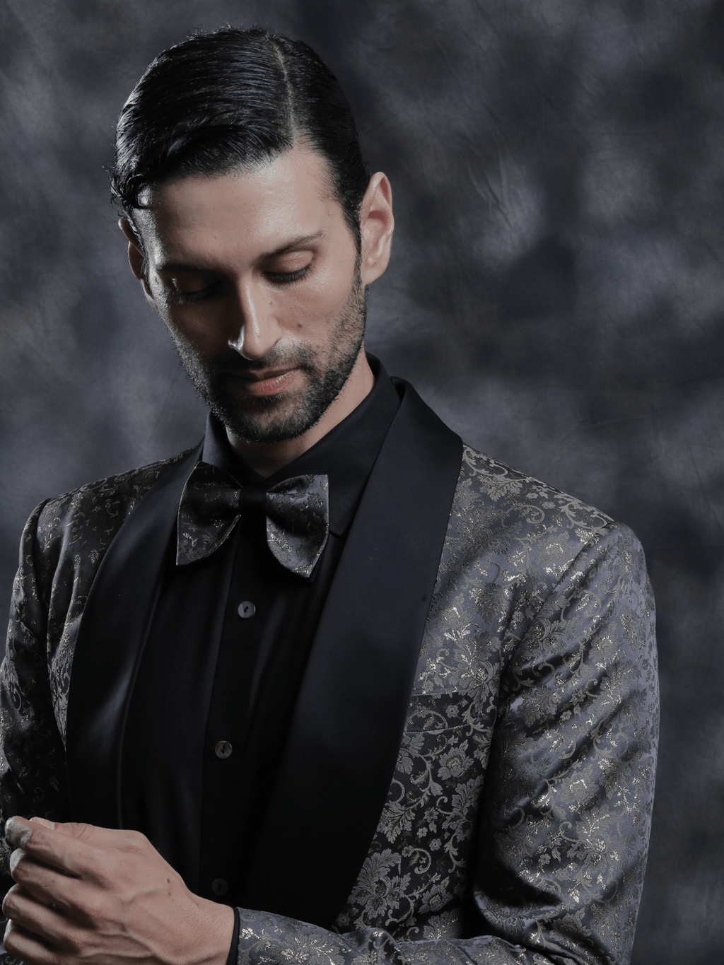 Black & Gold Tuxedo - Achin Bindlish
