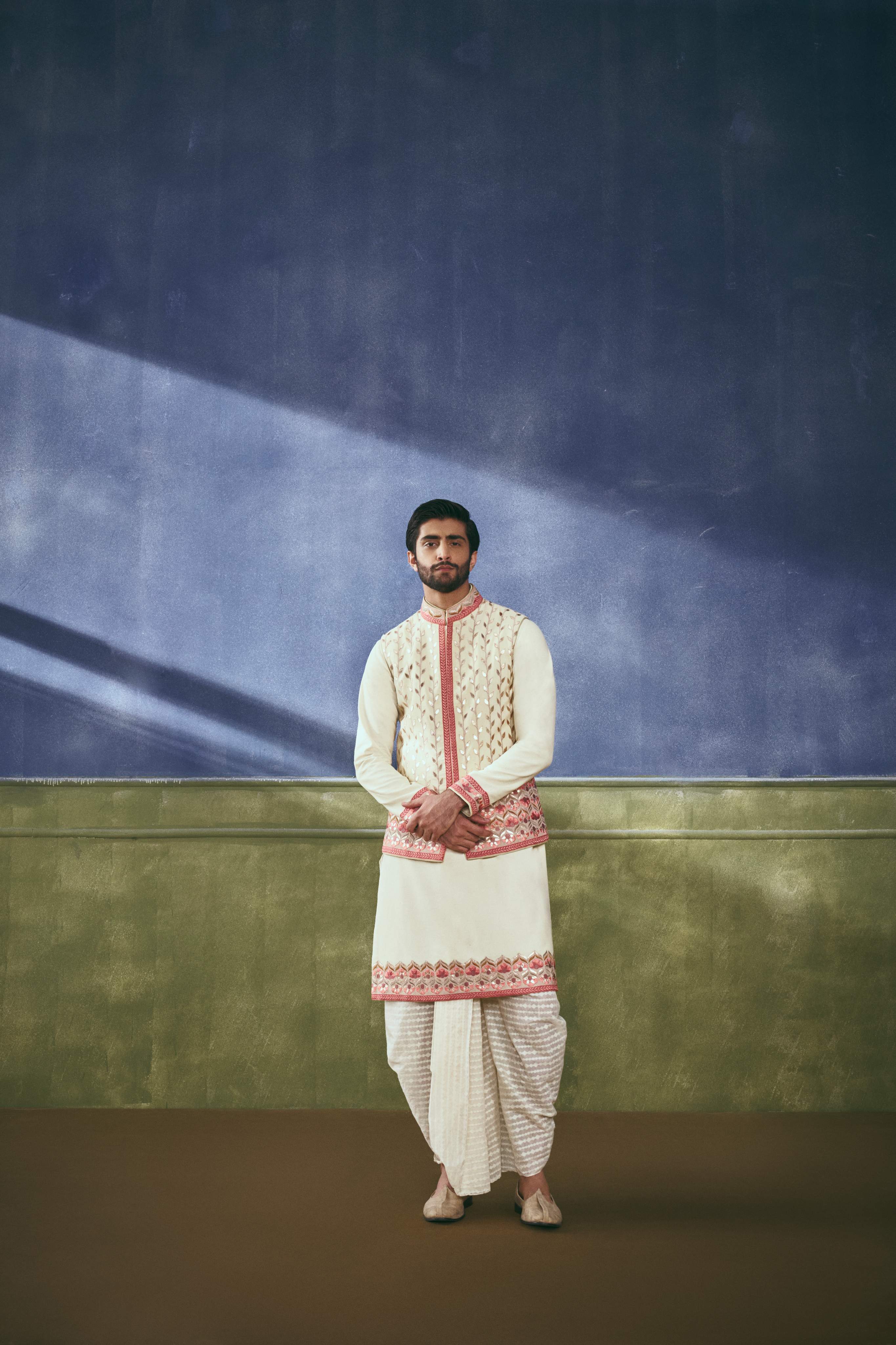 The Coral Kashida-Kari Kurta Set