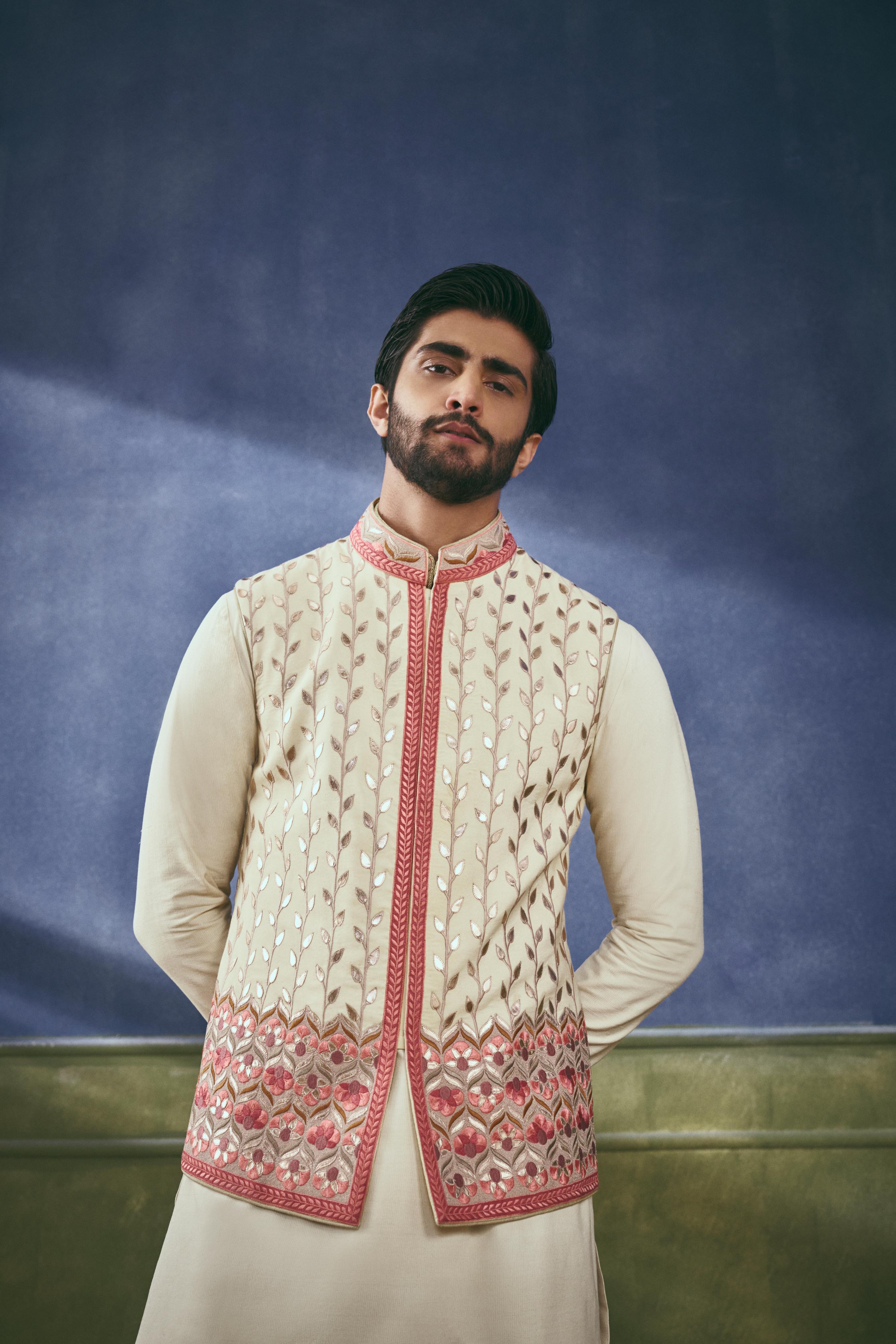 The Coral Kashida-Kari Kurta Set