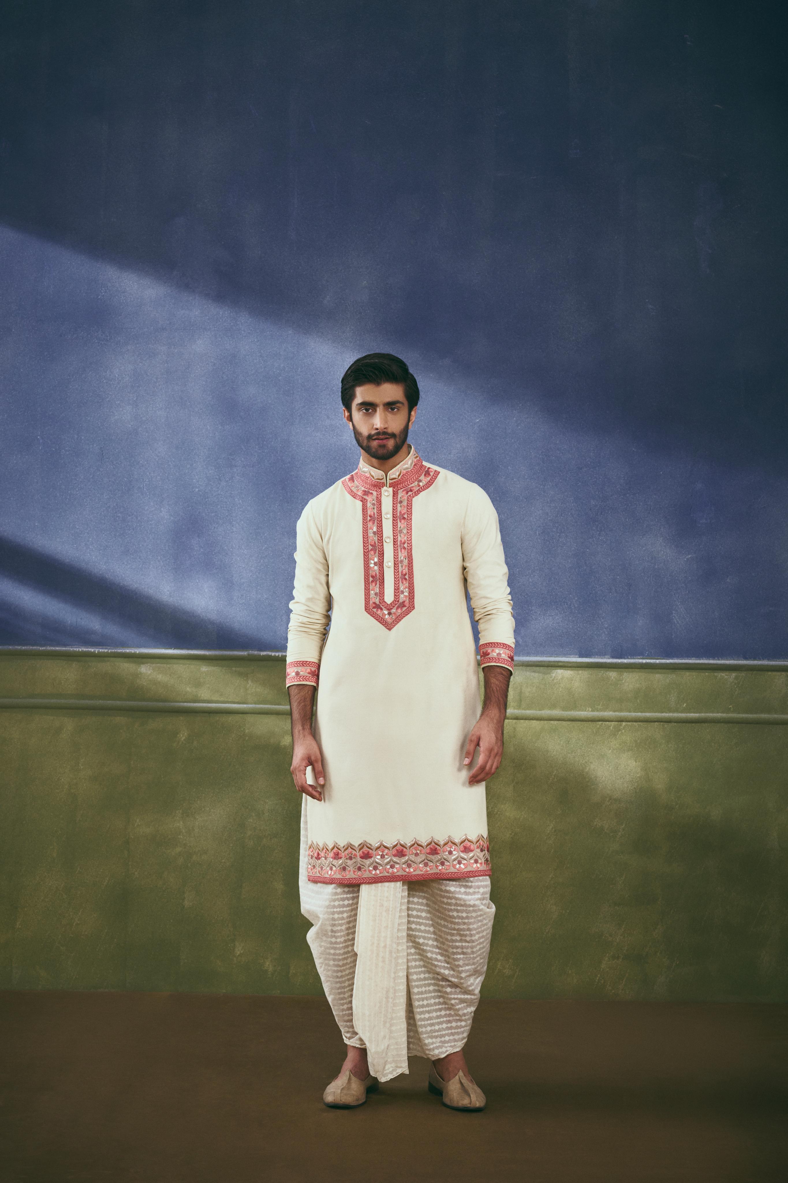 The Coral Kashida-Kari Kurta Set