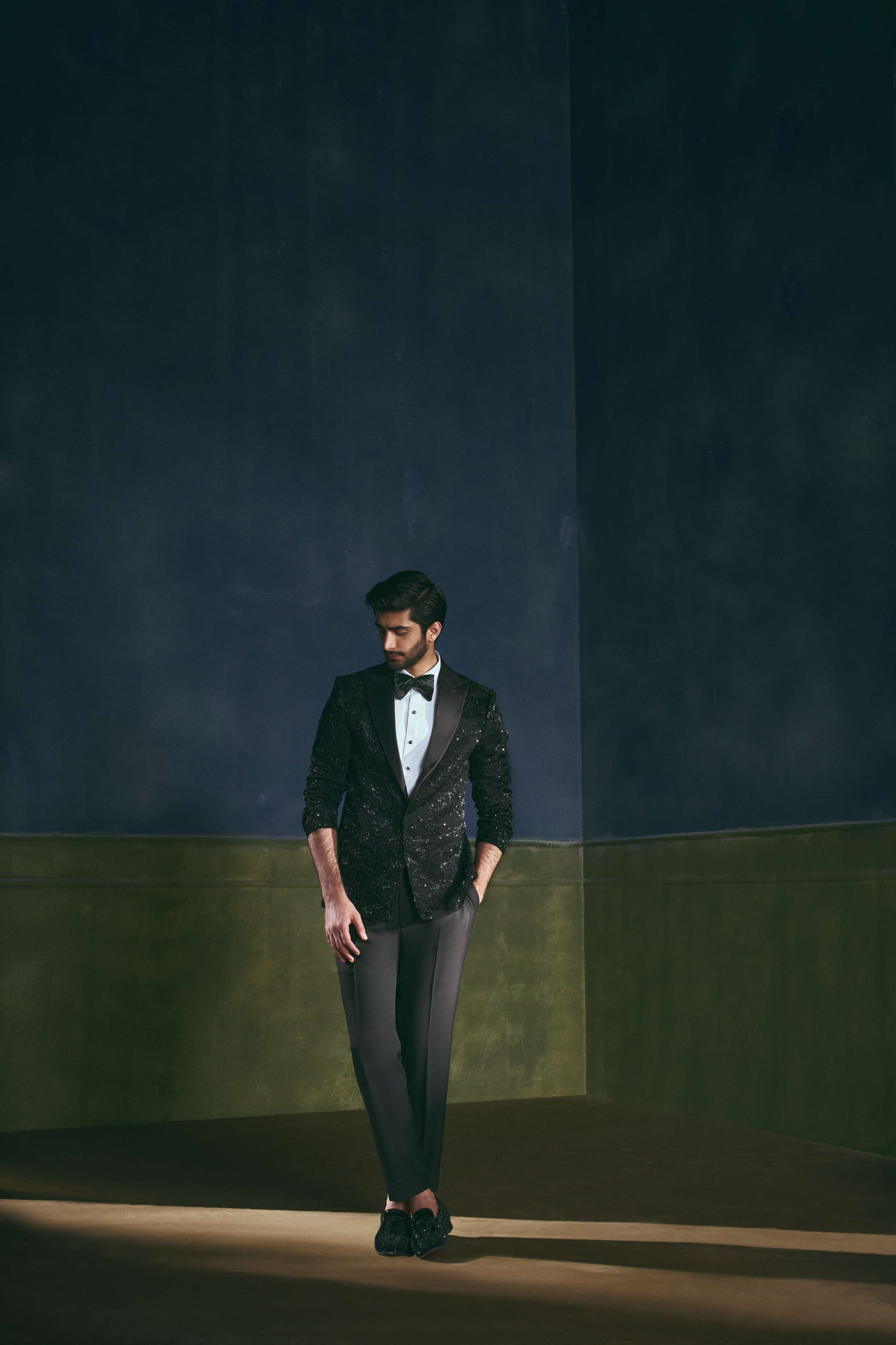 Midnight Bloom Embellished Tuxedo
