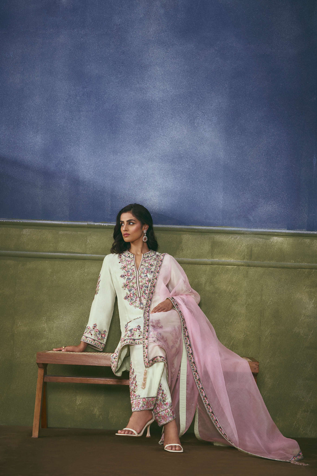 Rose Garden Embroidered Kurta Set
