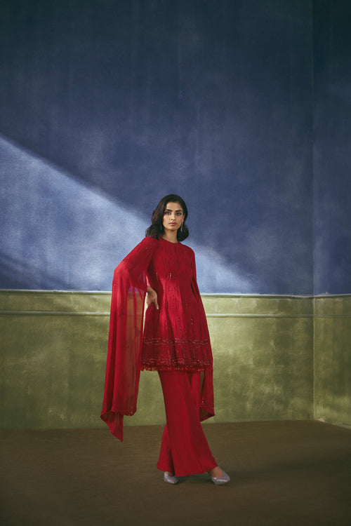 Angara Cascade Cape Suit – Achin Bindlish