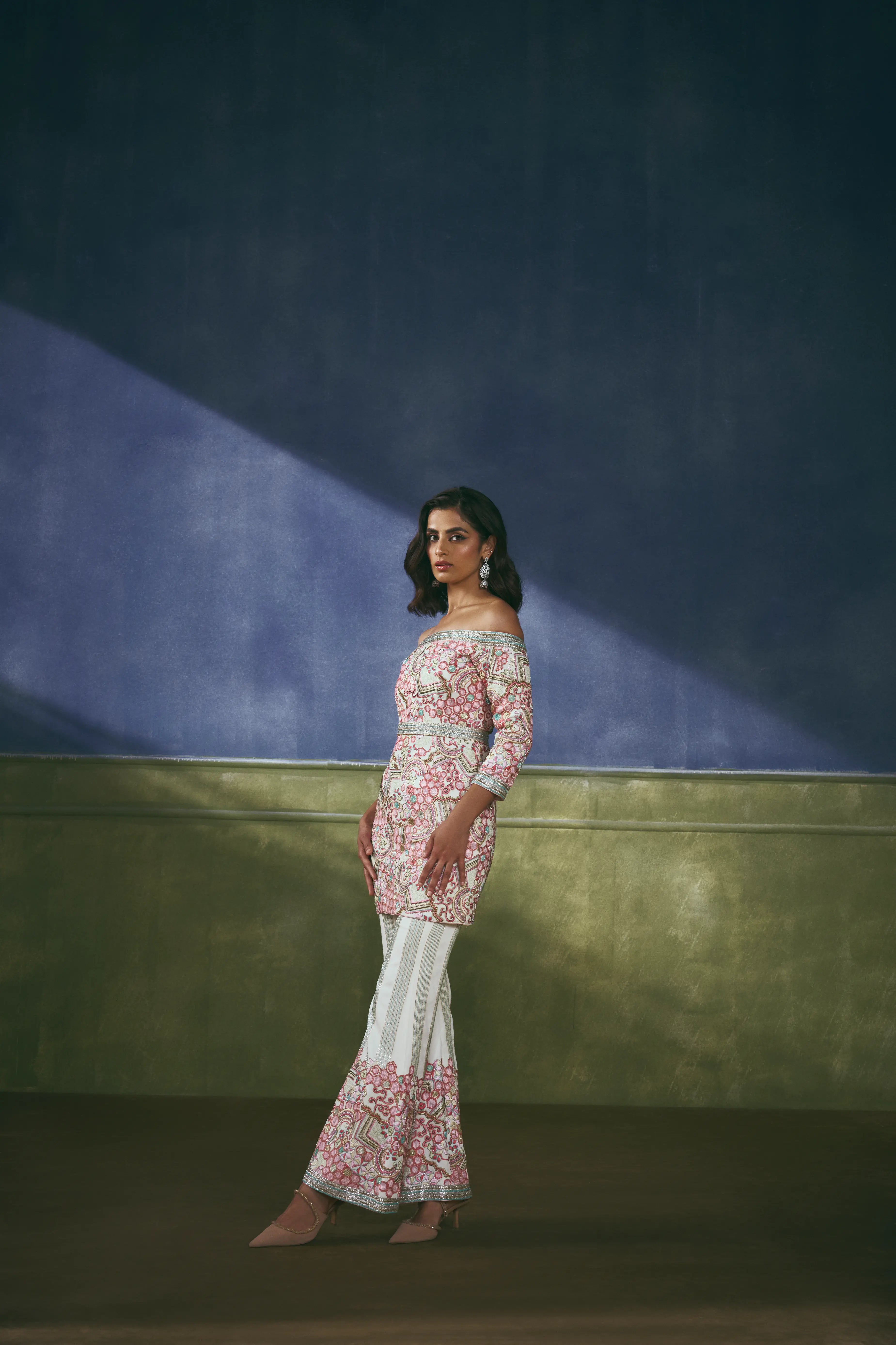 Gulmohar Mosaic Sharara Suit