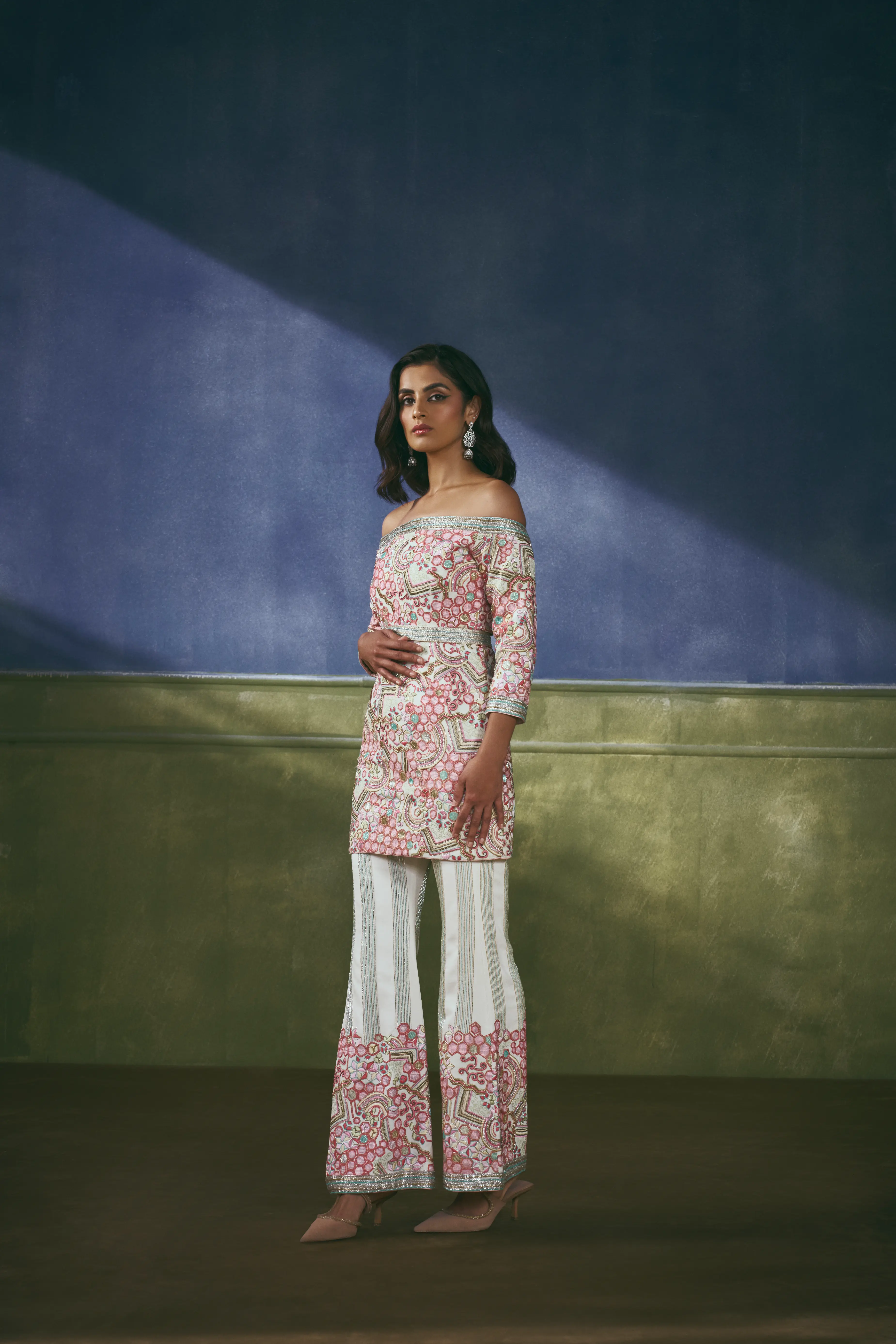 Gulmohar Mosaic Sharara Suit