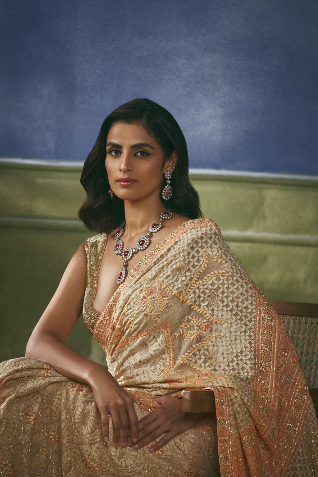 Marigold Filigree Saree