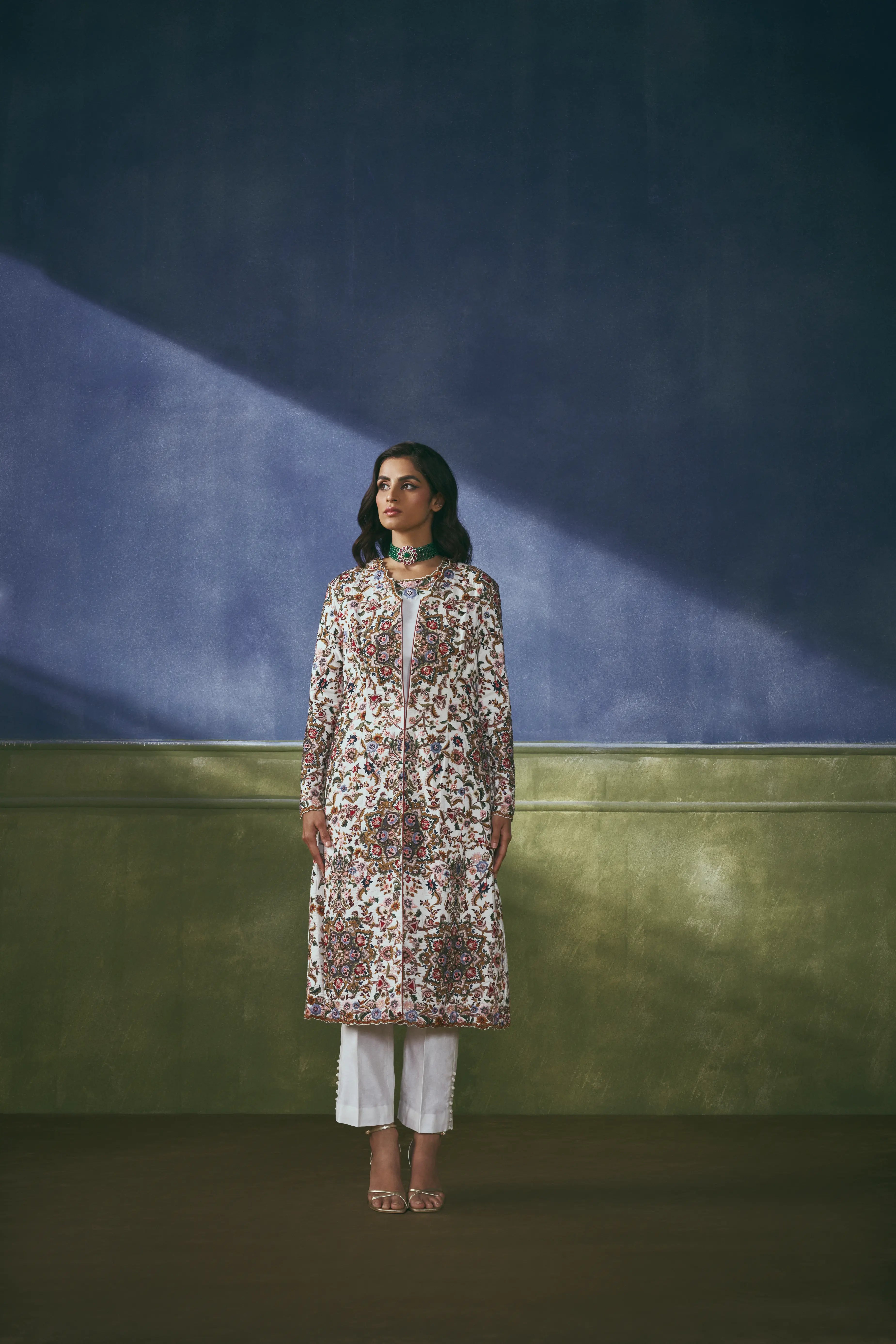 Heirloom Garden Embroidered Long Jacket