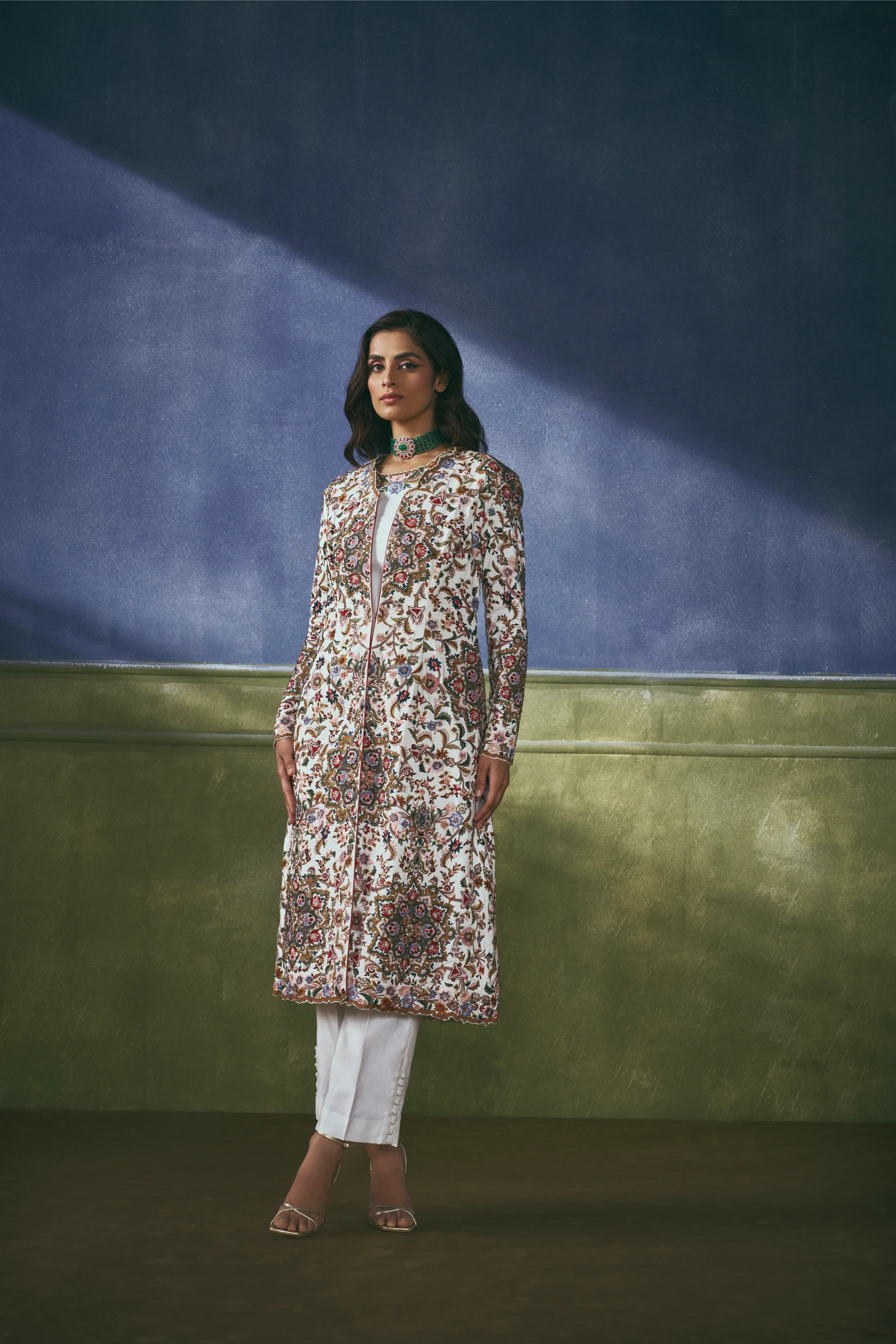 Heirloom Garden Embroidered Long Jacket
