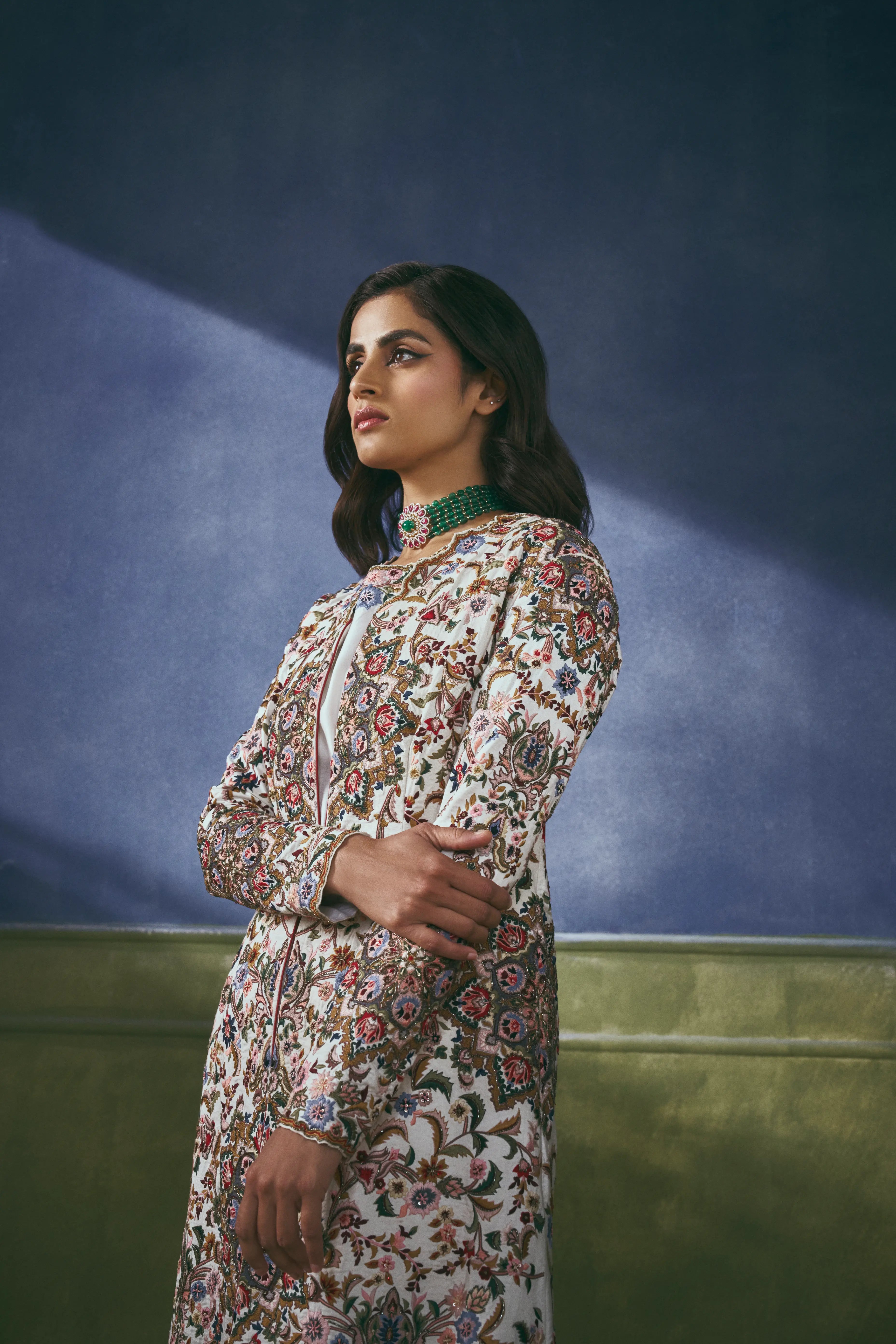 Heirloom Garden Embroidered Long Jacket