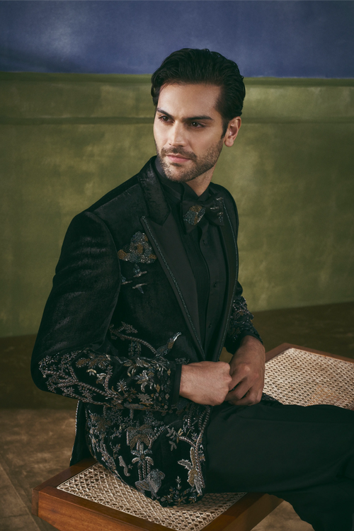 Baronial Bloom Tuxedo – Achin Bindlish – view 2