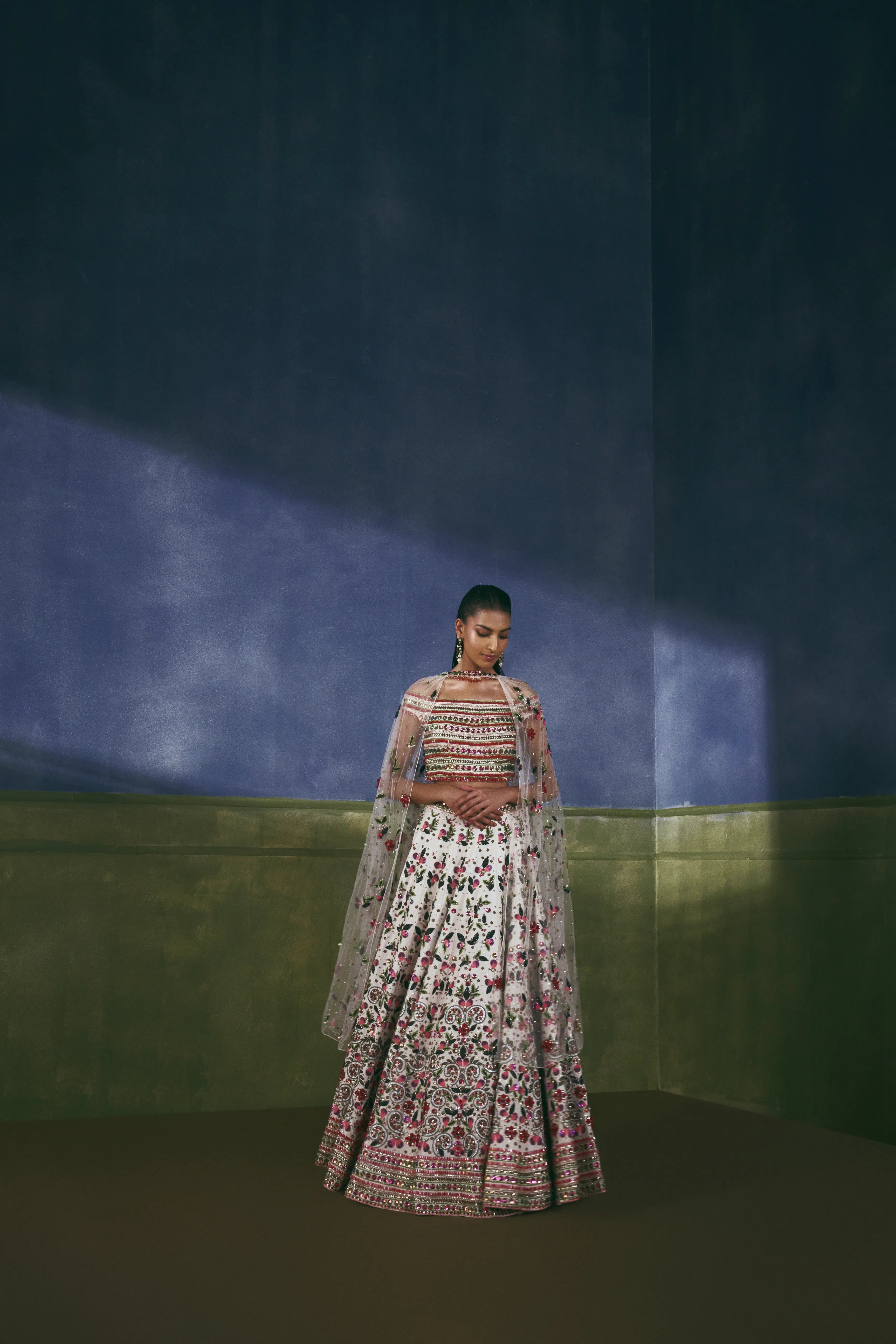 Alabaster Aviary Lehenga