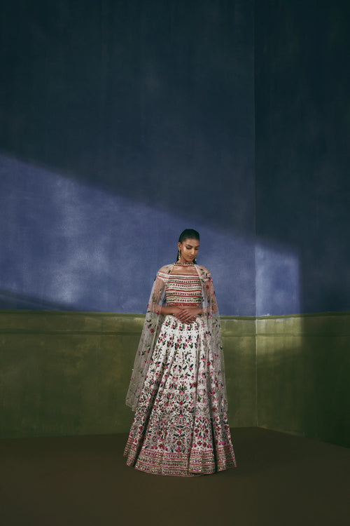 Alabaster Aviary Lehenga – Achin Bindlish – view 2